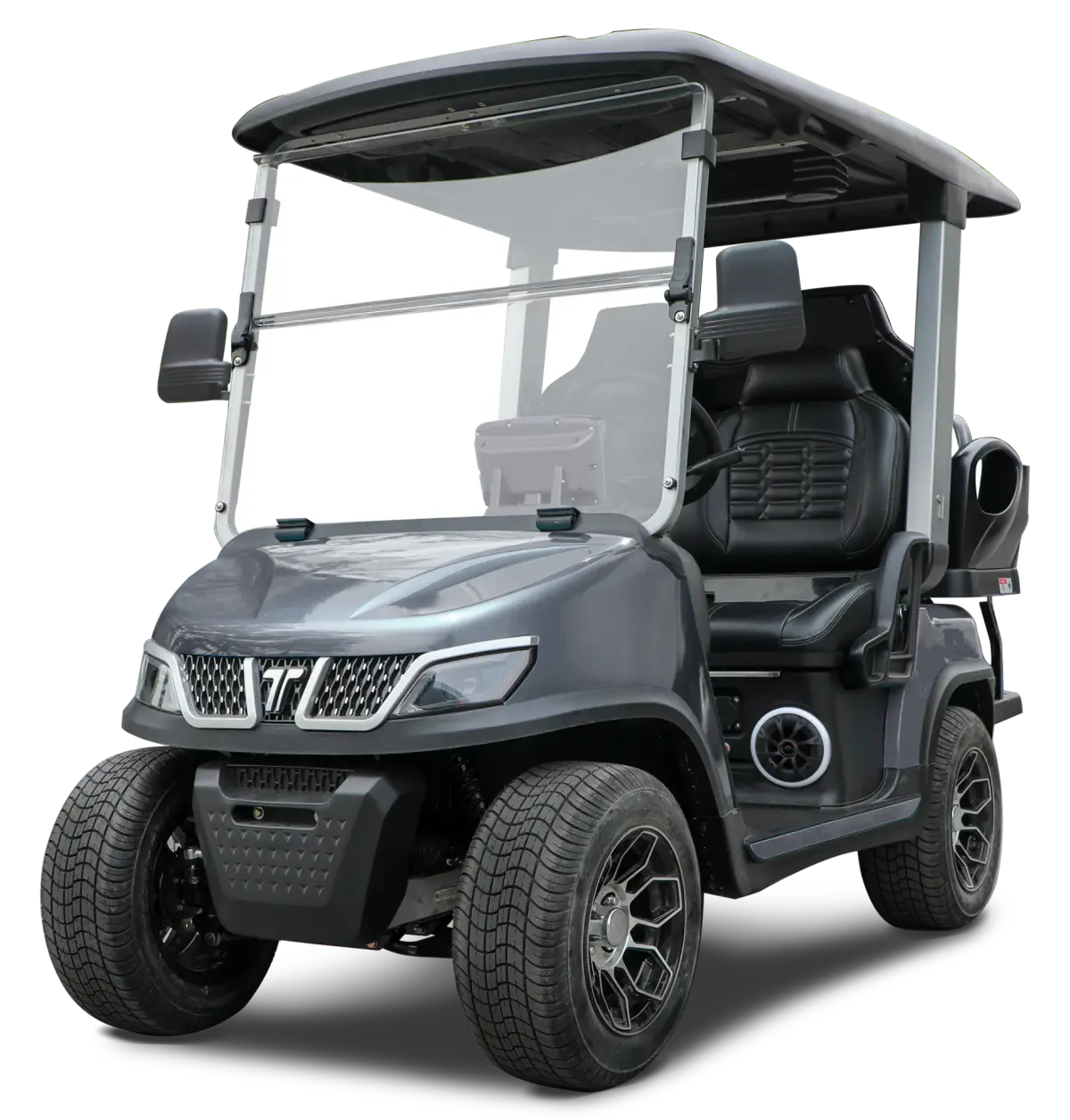 TARA Roadster 2+2 electric golf cart in Arctic Gray