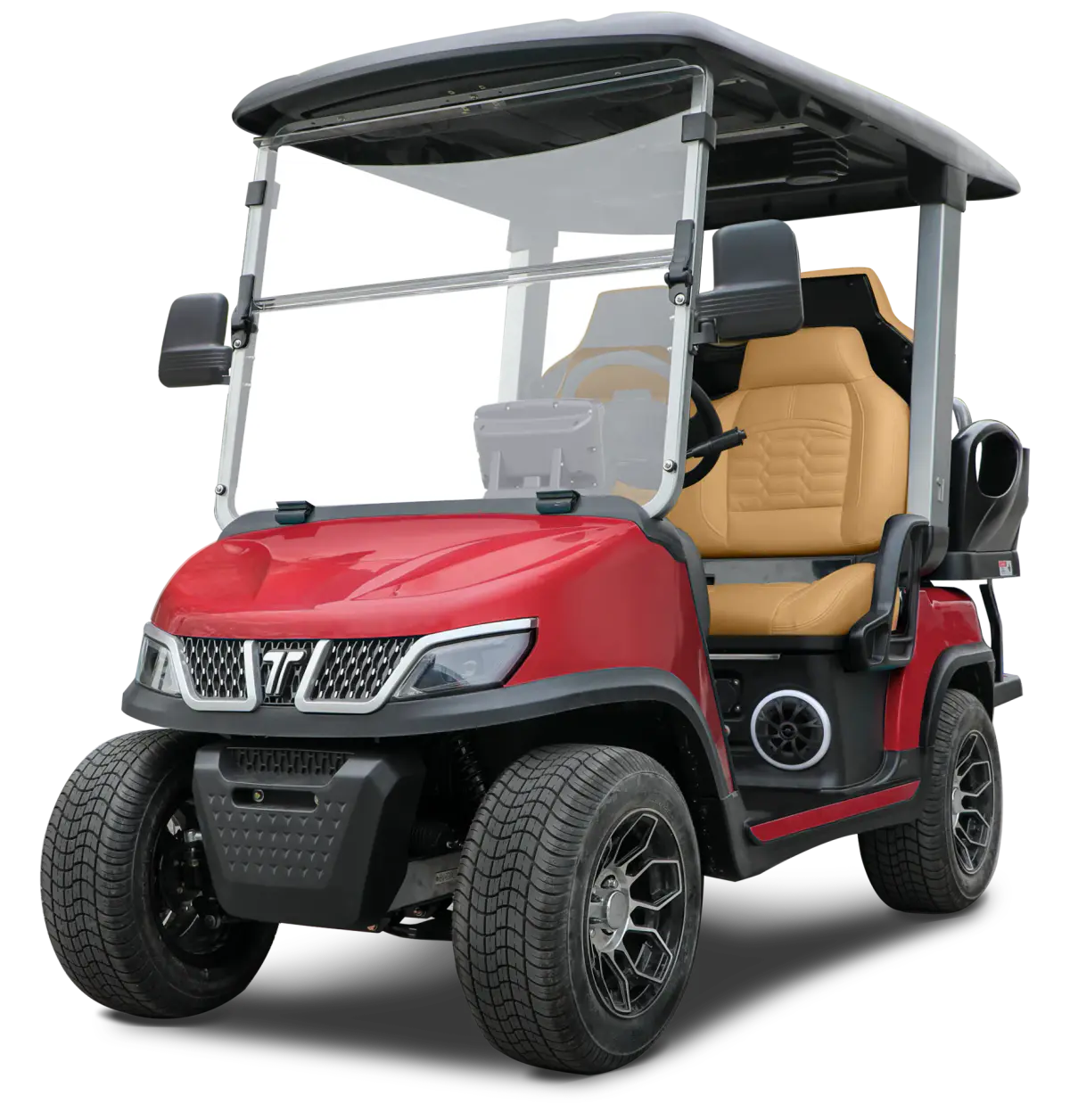 TARA Roadster 2+2 electric golf cart in Flamenco Red