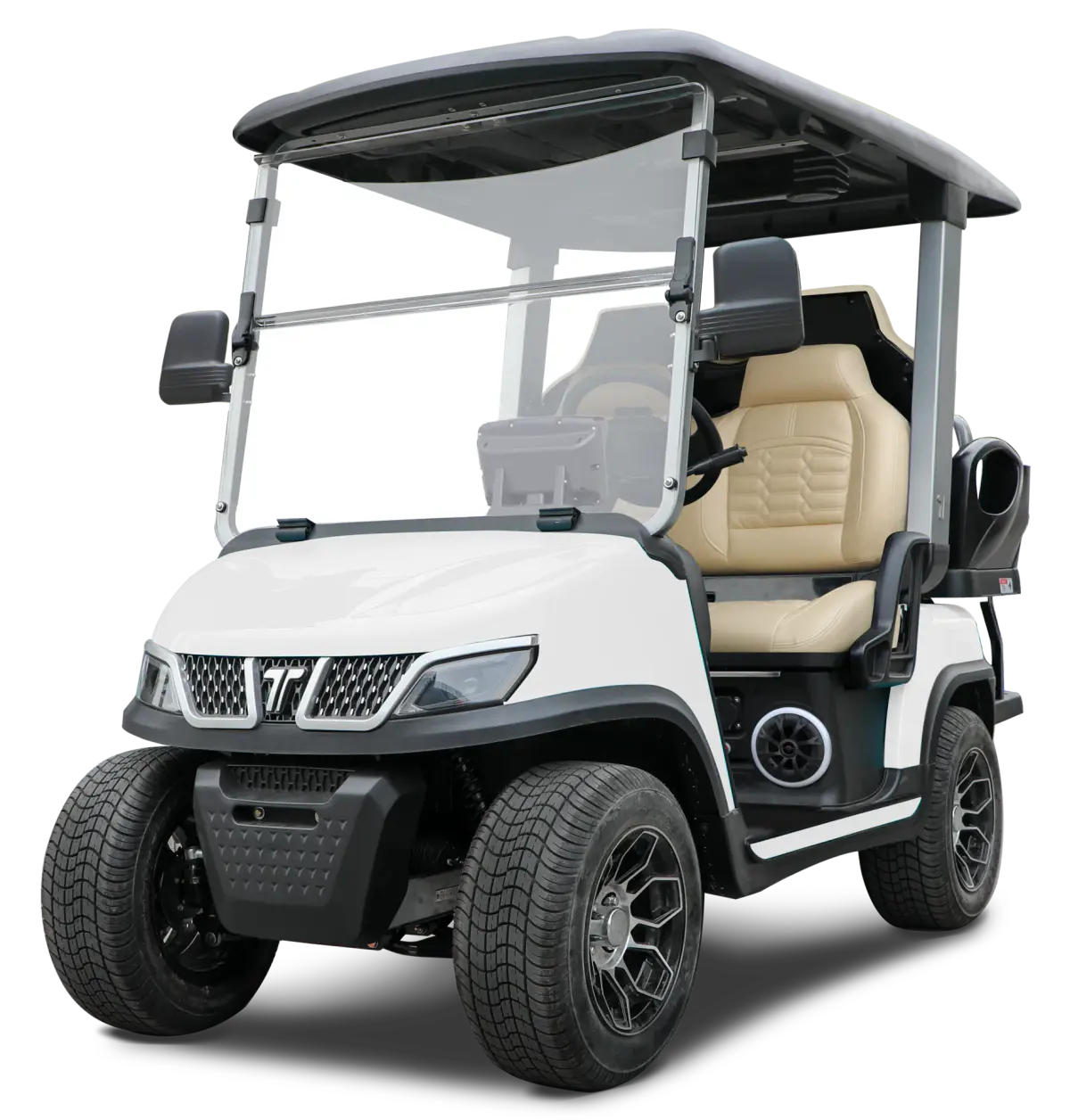 TARA Roadster 2+2 electric golf cart in Mineral White