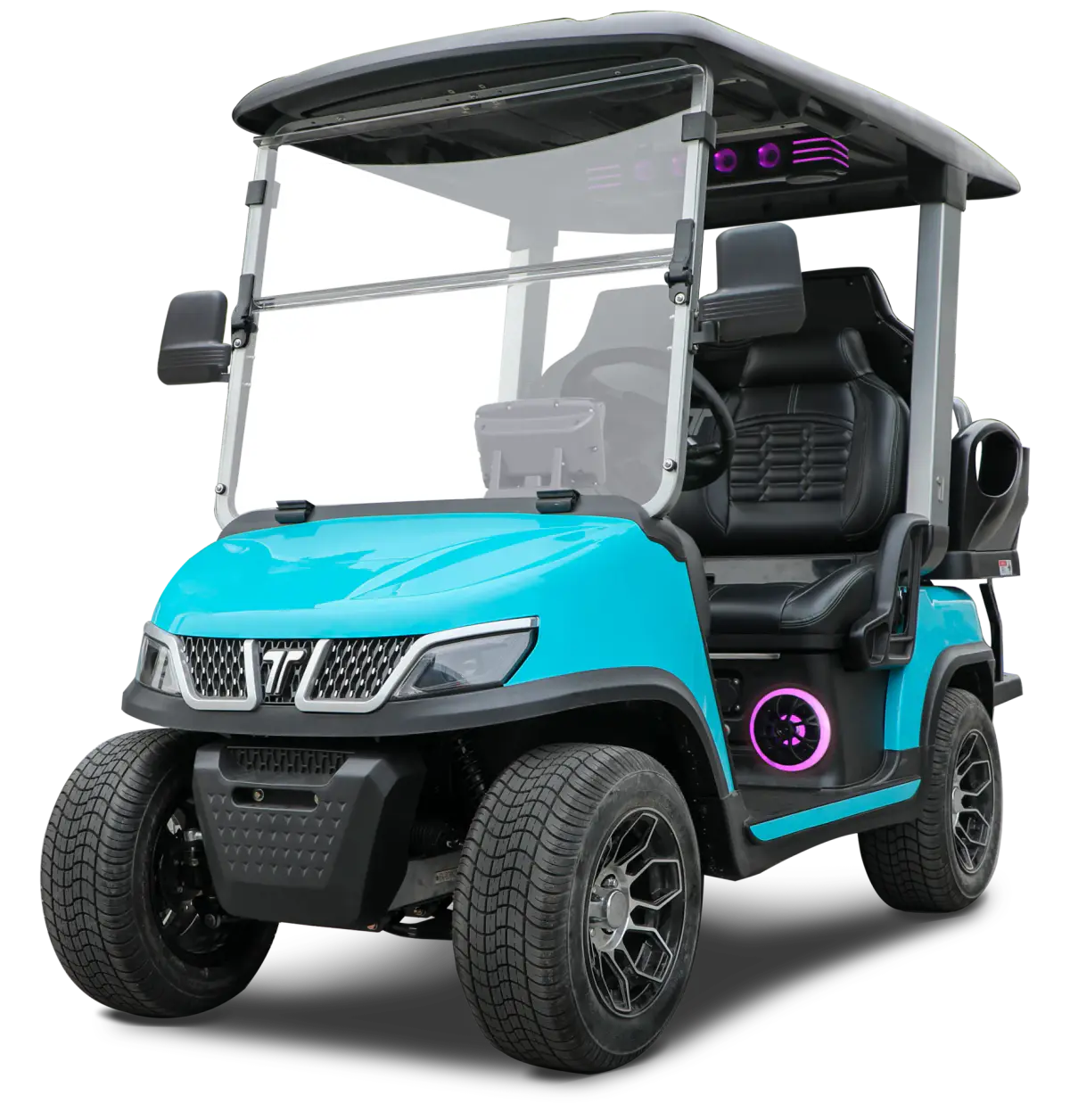 TARA Roadster 2+2 electric golf cart in Sky Blue