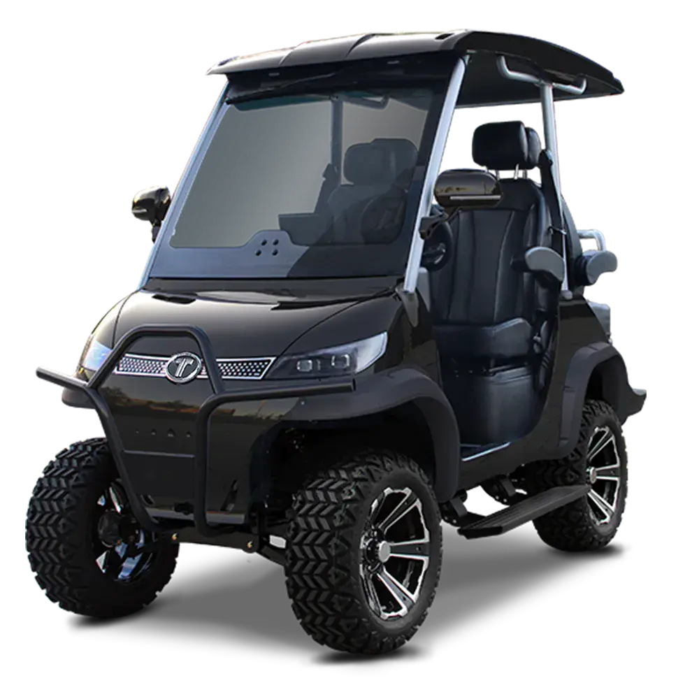 TARA T3 2+2 Lifted electric golf cart in Black Sapphire