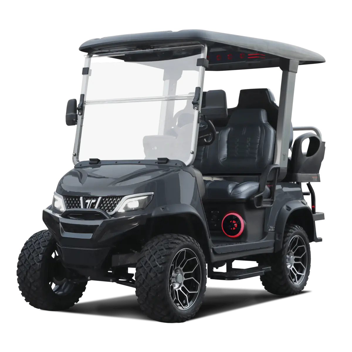 TARA Explorer 2+2 electric golf cart in Arctic Gray
