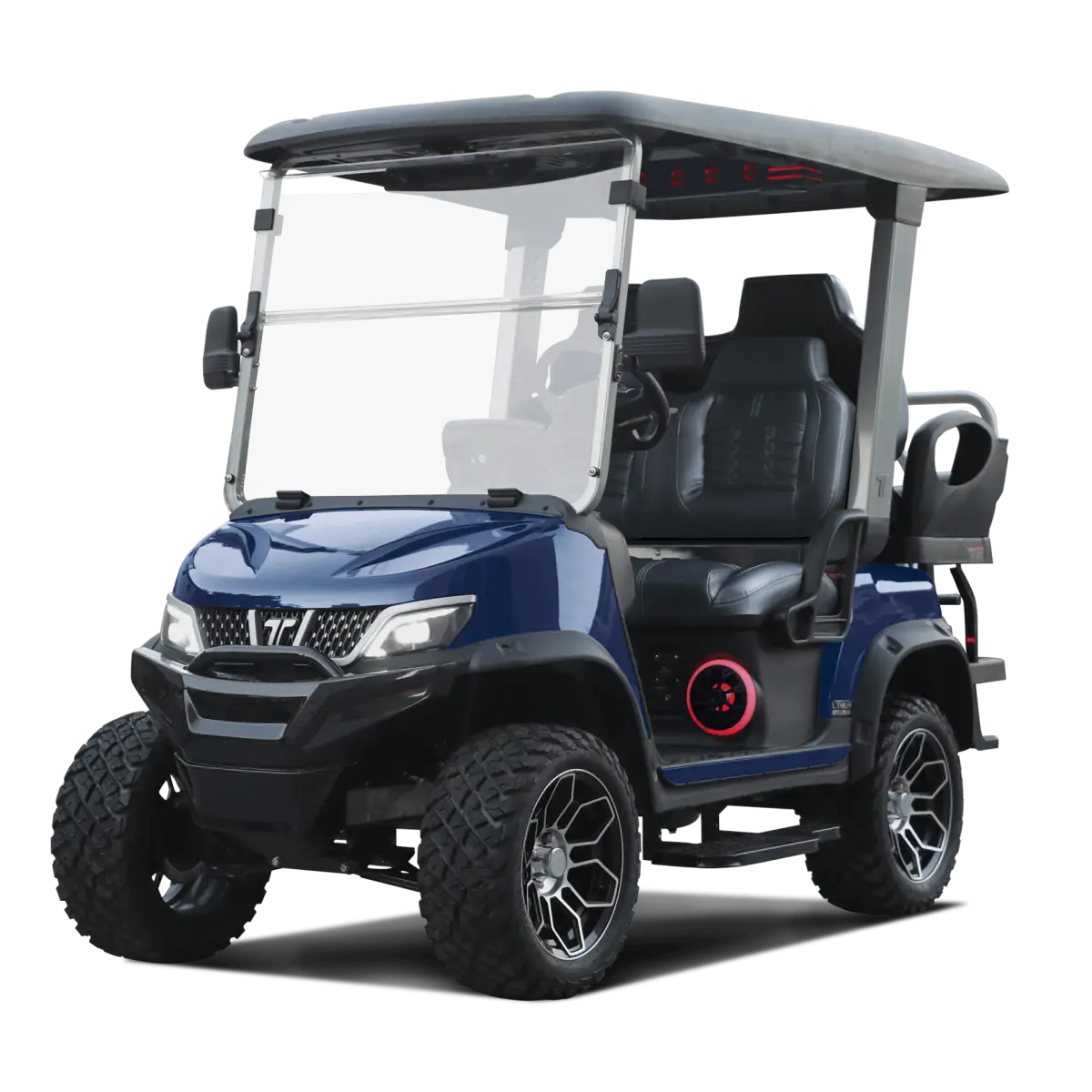TARA Explorer 2+2 electric golf cart in Mediterranean Blue