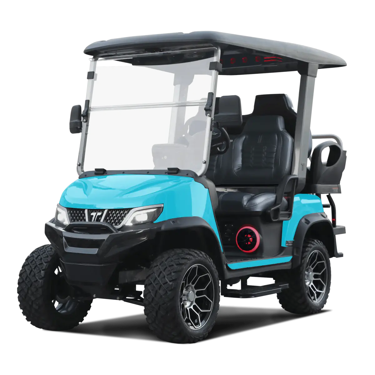 TARA Explorer 2+2 4-seater electric golf cart in Sky Blue