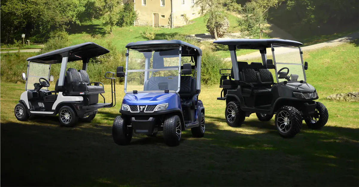 TARA electric golf cart used for neighborhood transportation