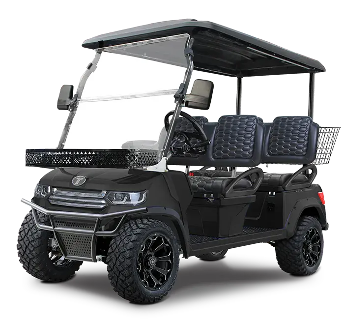 TARA Lander 4 electric golf cart in Black Sapphire