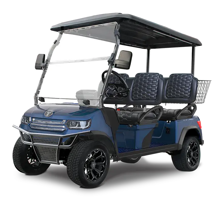 TARA Horizon 4 electric golf cart in Mediterranean Blue