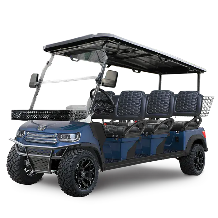 TARA Lander 6 electric golf cart in Mediterranean Blue
