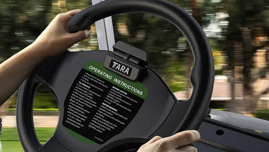 TARA Vogue SE2 electric golf cart – Comfort Grip Steering Wheel