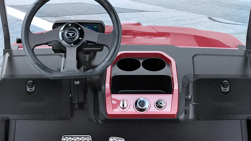 TARA Lander 6 electric golf cart – Upgraded Steering Wheel and Dash