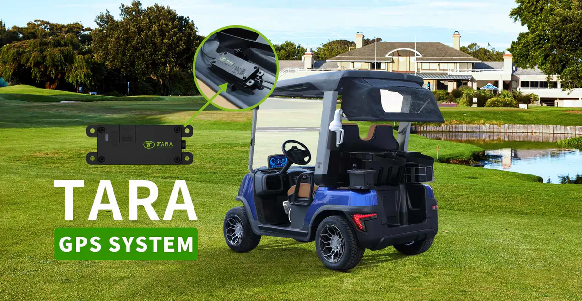 Golf cart GPS tracker system