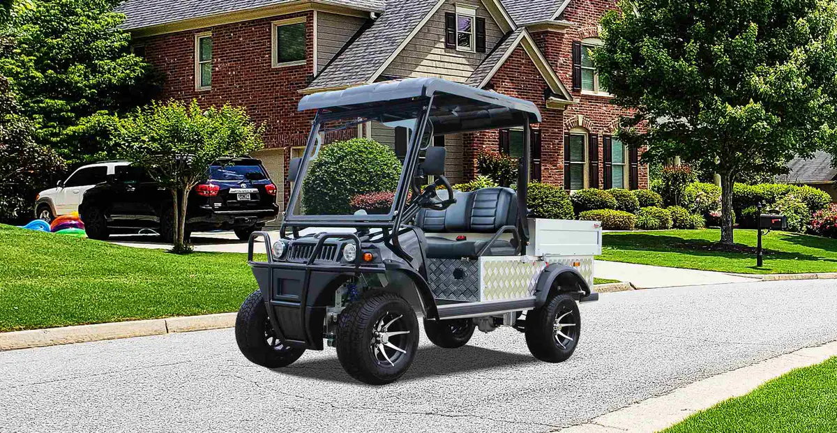 Electric utility cart golf course maintenance