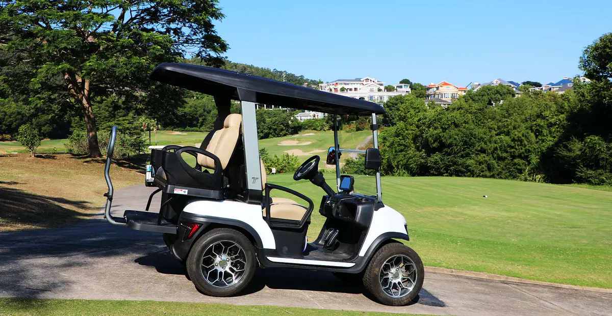 Tara Roadster Golf Cart with Rear Seat on Course
