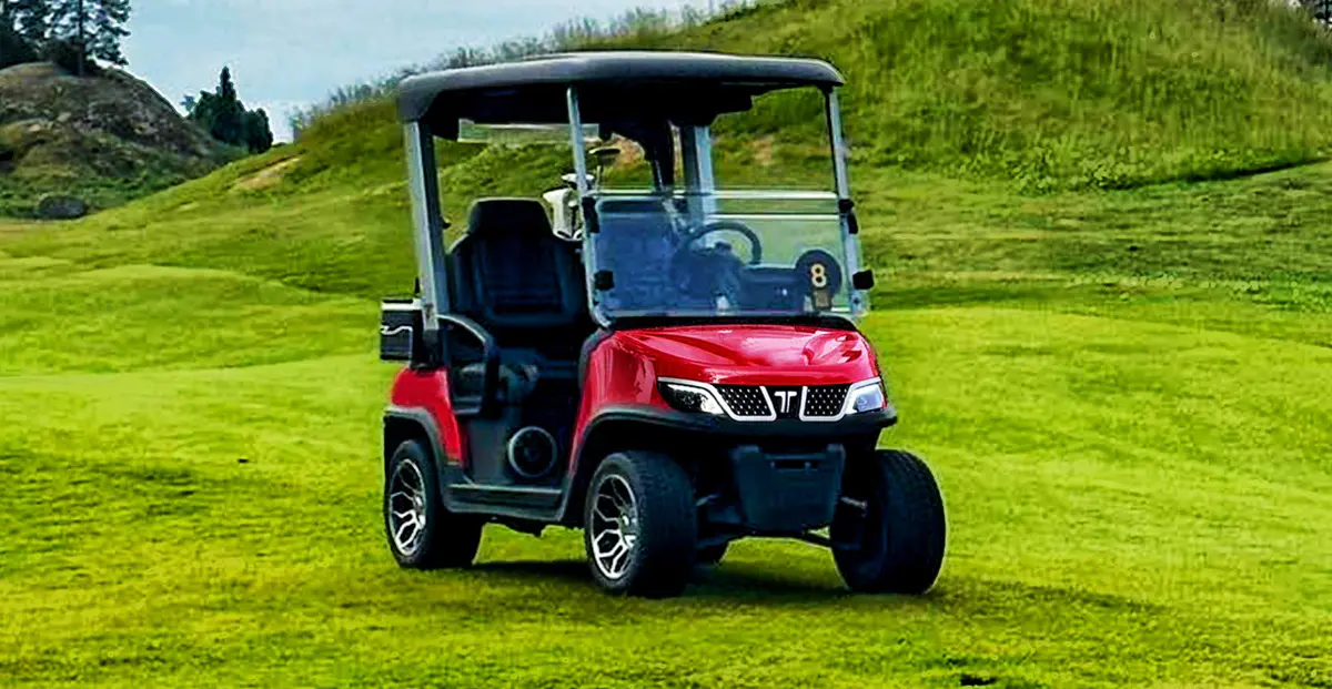 Golf course vehicle modified golf cart fleet