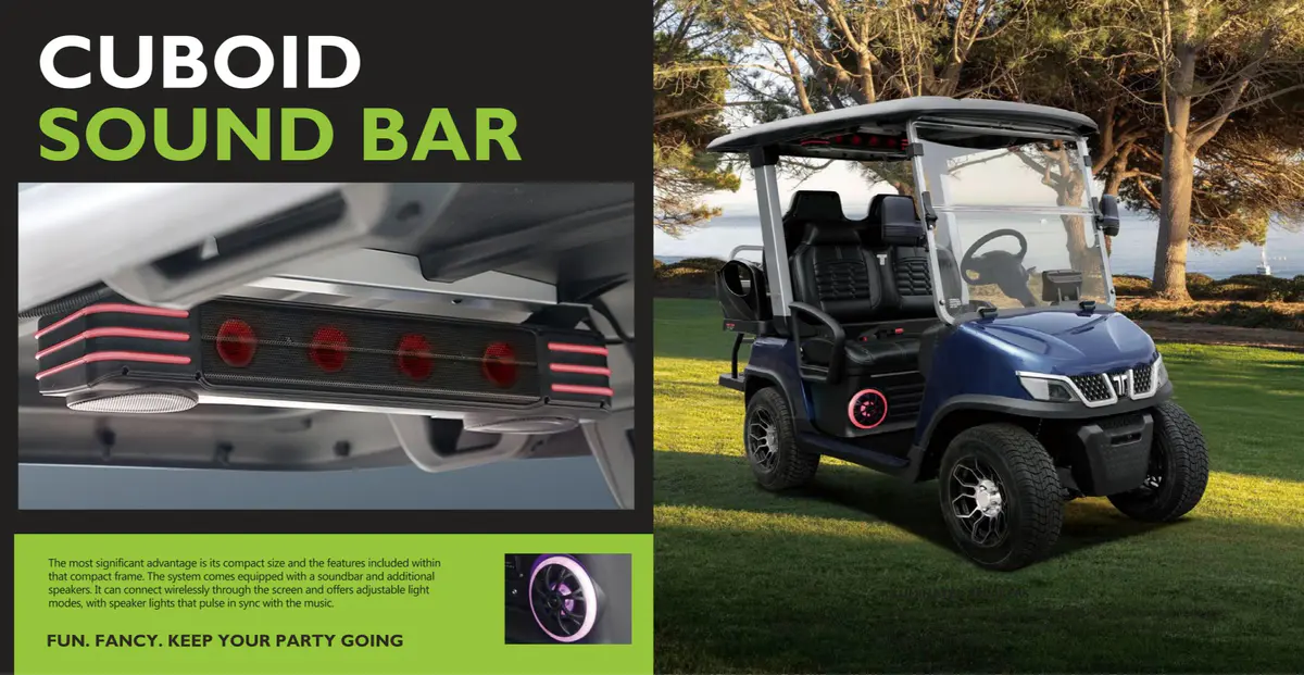 Tara Roadster 2+2 with Built-in Bluetooth Golf Cart Speakers