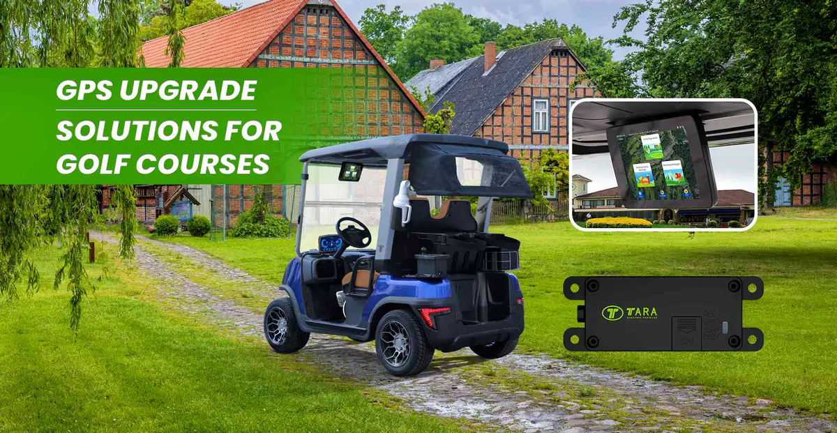 Golf carts with GPS smart fleet management