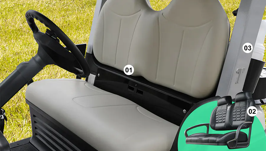 TARA Rambler SE2 electric golf cart – Seat & Aluminum Canopy
