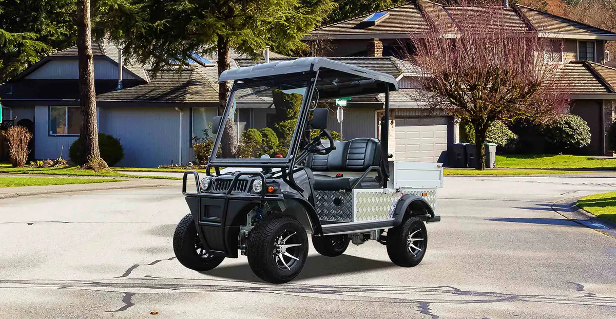 Golf cart fleet with golf truck