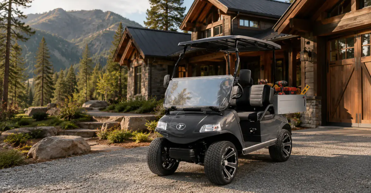 TARA utility cart at a mountain cabin
