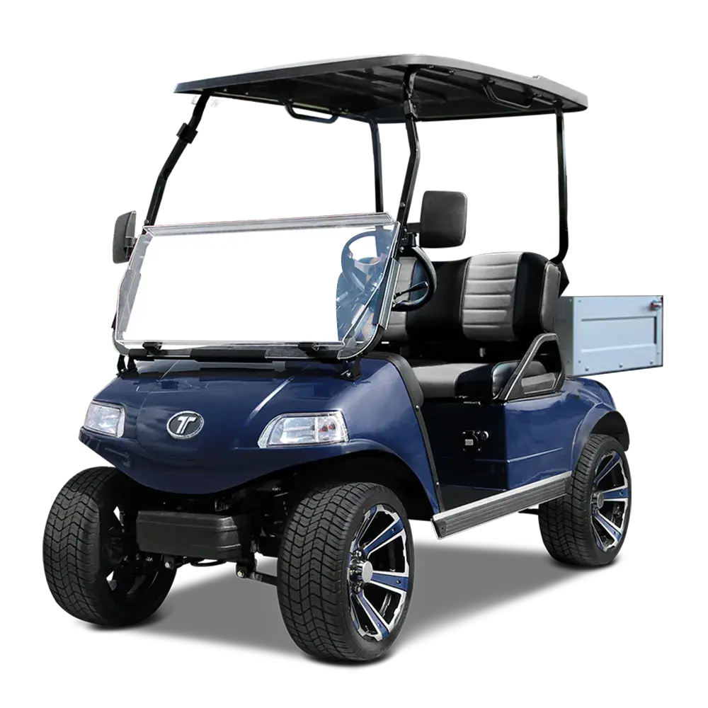 TARA Turfman 450 electric utility vehicle in Mediterranean Blue