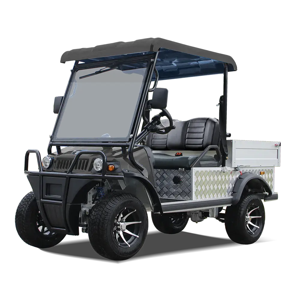 TARA Turfman 700 EEC street-legal electric utility vehicle in Arctic Gray