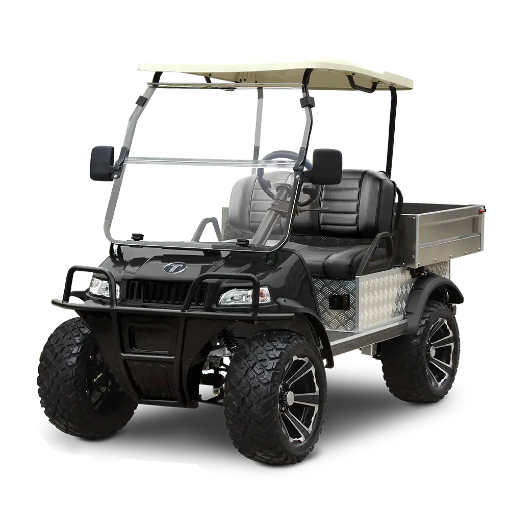 TARA Turfman 700 electric utility vehicle in Black Sapphire