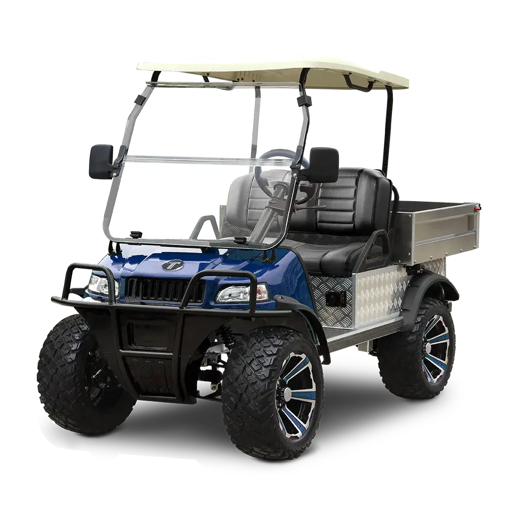 TARA Turfman 700 electric utility vehicle in Mediterranean Blue