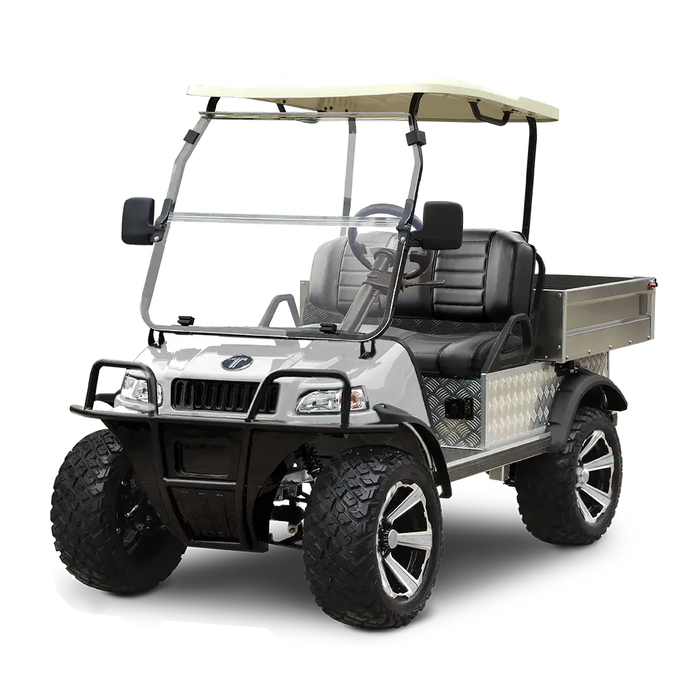 TARA Turfman 700 electric utility vehicle in Mineral White
