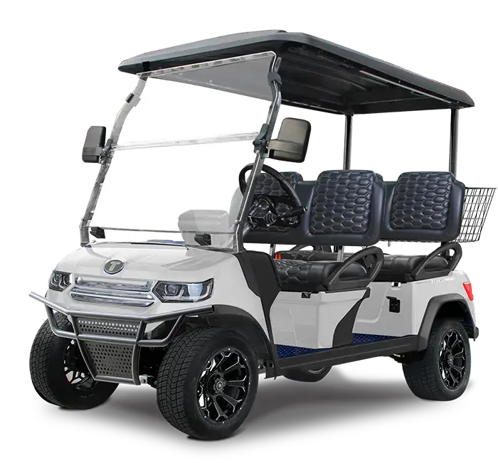 TARA Horizon 4 electric golf cart in Mineral White