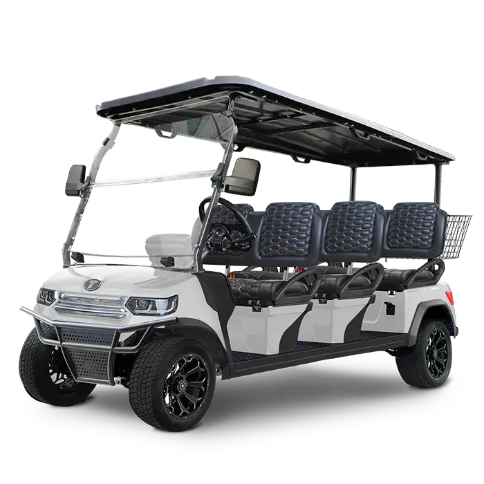 TARA Horizon 6 electric golf cart in Mineral White