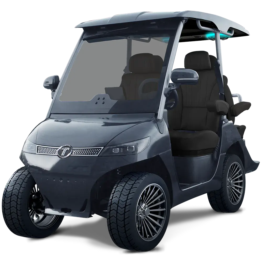 TARA T3 2+2 electric golf cart in Arctic Gray
