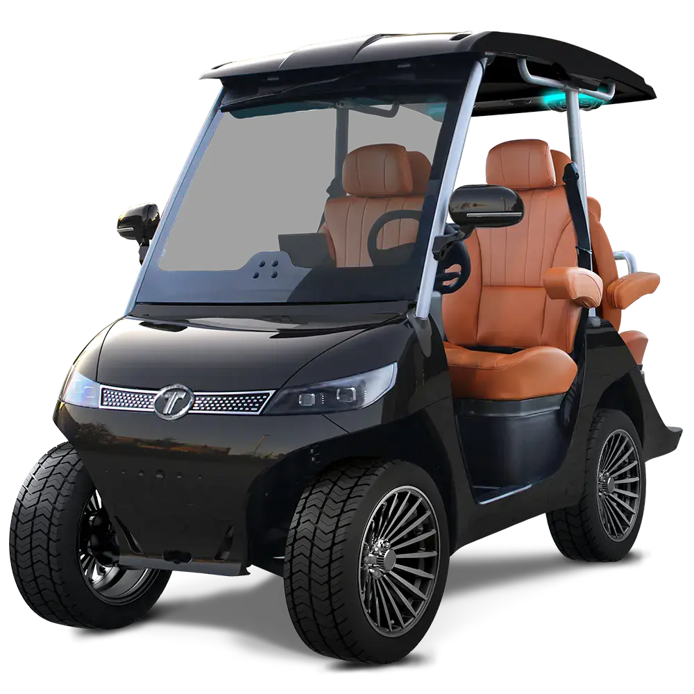 TARA T3 2+2 electric golf cart in Black Sapphire