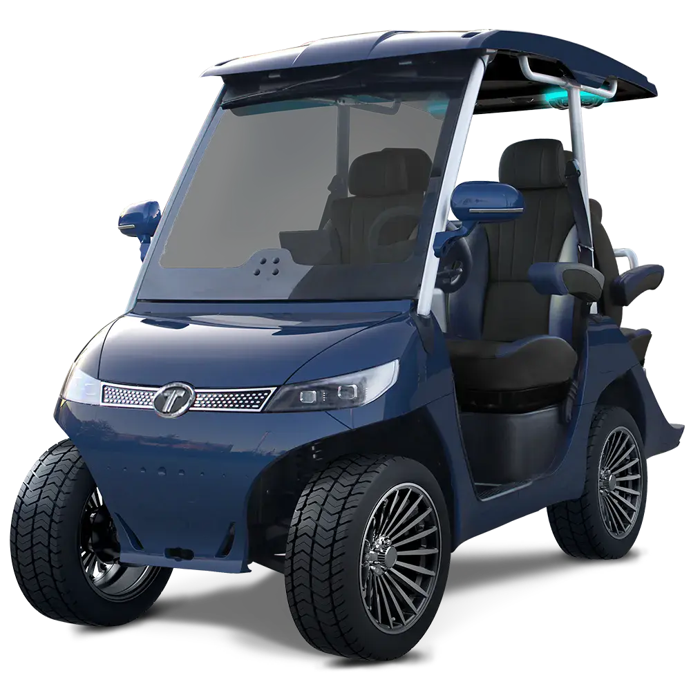 TARA T3 2+2 electric golf cart in Mediterranean Blue