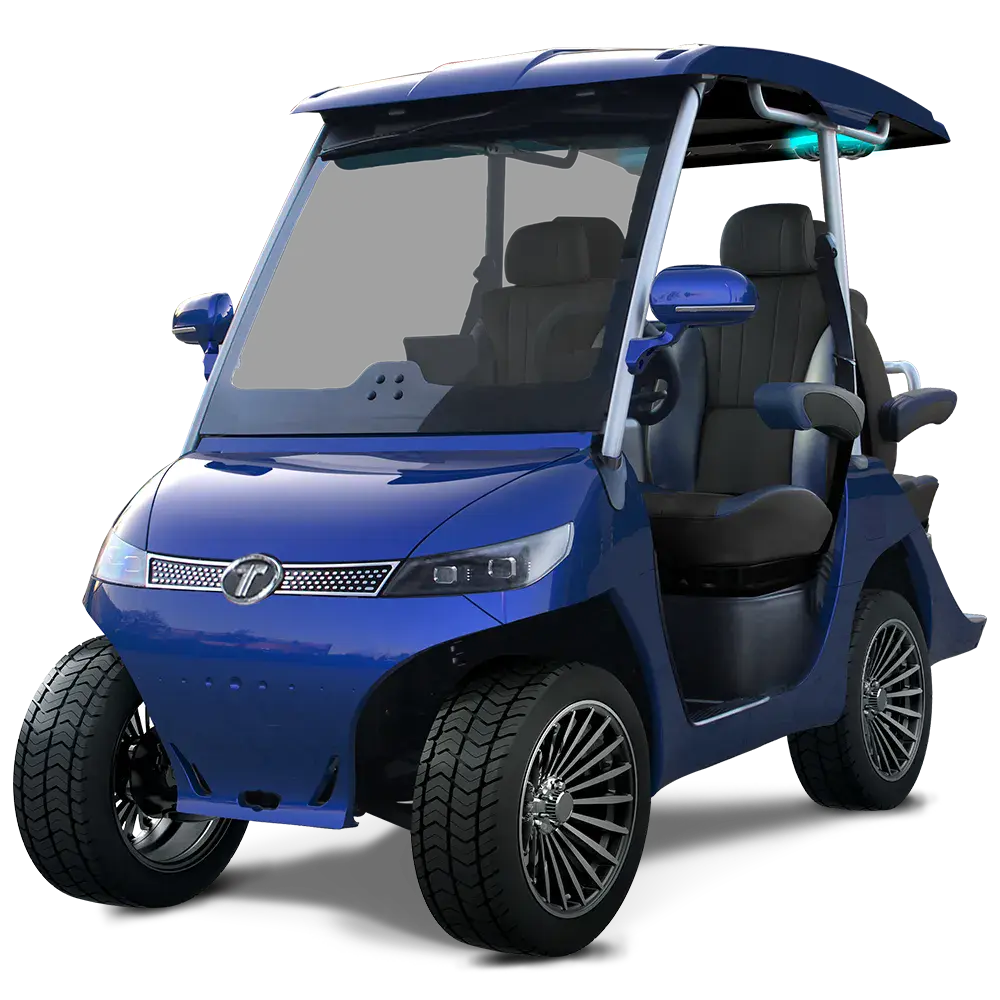 TARA T3 2+2 electric golf cart in Portimao Blue